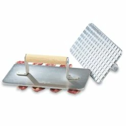 Promo 🎉 Vollrath Kitchen Utensils Vollrath 47708 Stamped Chrome Plated Steel Steak Weight W/ Wood Handle ✔️