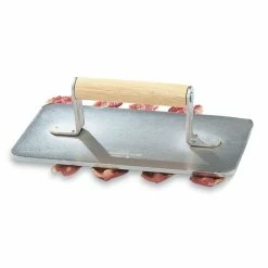 New 🎁 Vollrath Kitchen Utensils Vollrath® 47709 Cast Aluminum Steak Weight With Wooden Handle 🎉