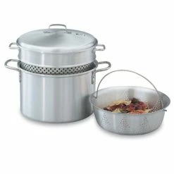 Best Sale 🎉 Vollrath 68126 Wear-Ever Alum 8 Quart Pasta Cooker / Vegetable Steamer 🤩
